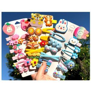 70PCS Girls Hair Clips Hairpins Kids Cute Accessories Flower